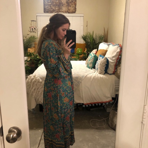SPELL DESIGNS Folktown Boho Midi Dress Size L - Picture 2 of 13